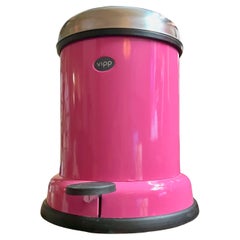 Vintage Holger Nielsen VIPP Denmark Carnation Pink Step Wastebin Trashcan, Denmark, 1939