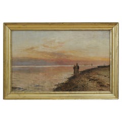 Holger Peter Svane Lübbers Paar am Meeresstrand Ölgemälde 1908