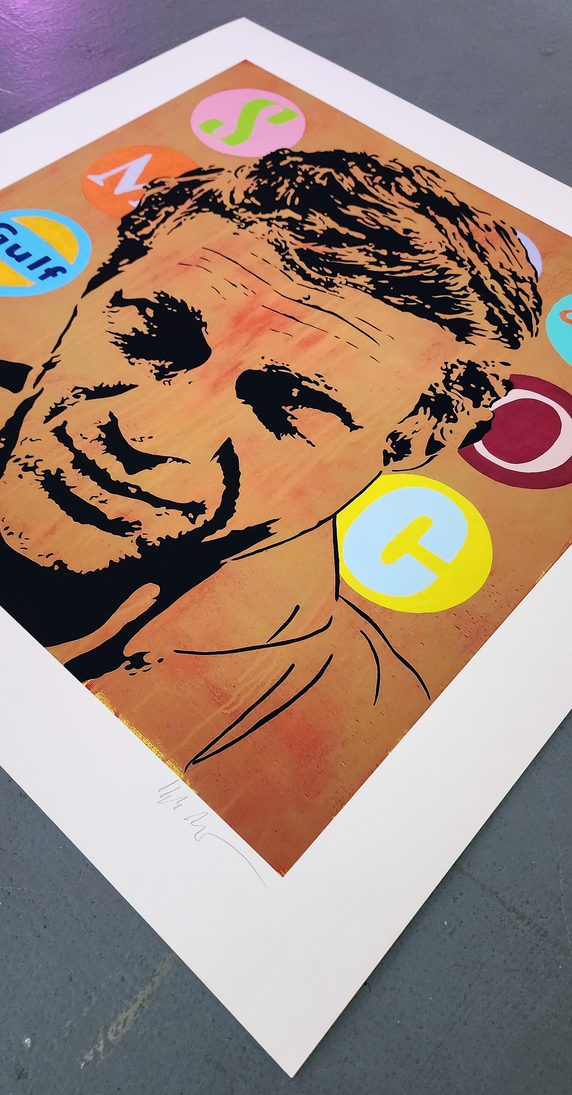 King of Cool (Steve McQueen, Nostalgia, Pop Art, Collage, 50s, 60s, 70s, Warhol) - Print by Holger Zimmermann