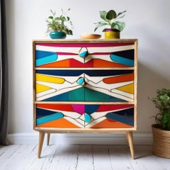 Holi - Muticolor Inlay Three Drawer Dresser