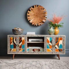 Holi - Multicolor Media Console Designed by Artisanal
