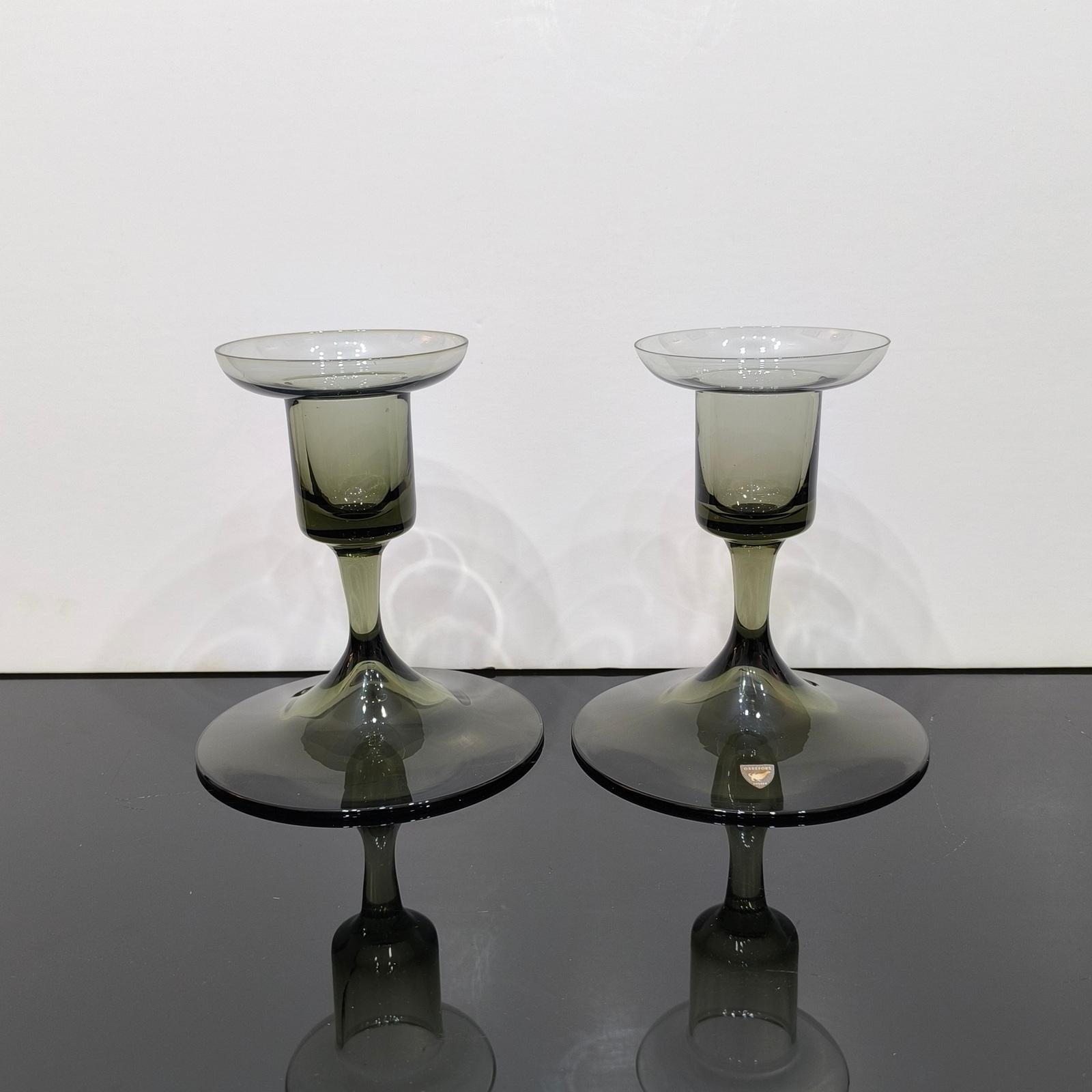 WEIHNACHTSGESCHENK - Art Deco Paar Kerzenständer Design Simon Gate Orrefors 1920s im Zustand „Gut“ im Angebot in Bochum, NRW