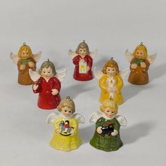 HOLIDAY GIFT - Goebel Set of Seven Vintage Annual Angel Bell Christmas Ornaments