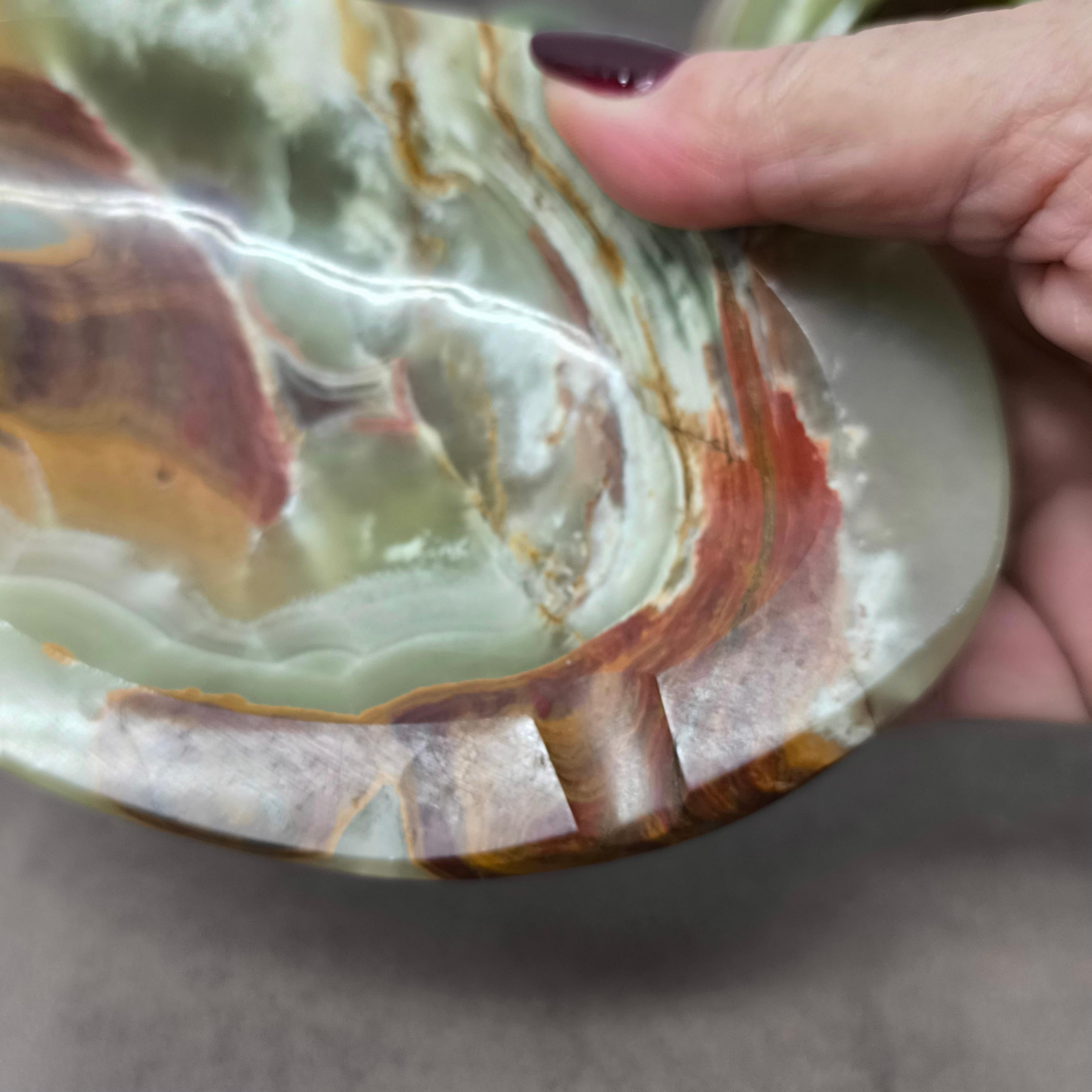 Onyx CADEAU DE FÊTE - Set fumeur en onyx vert - Cendrier, porte-cigarette, œuf décoratif en vente