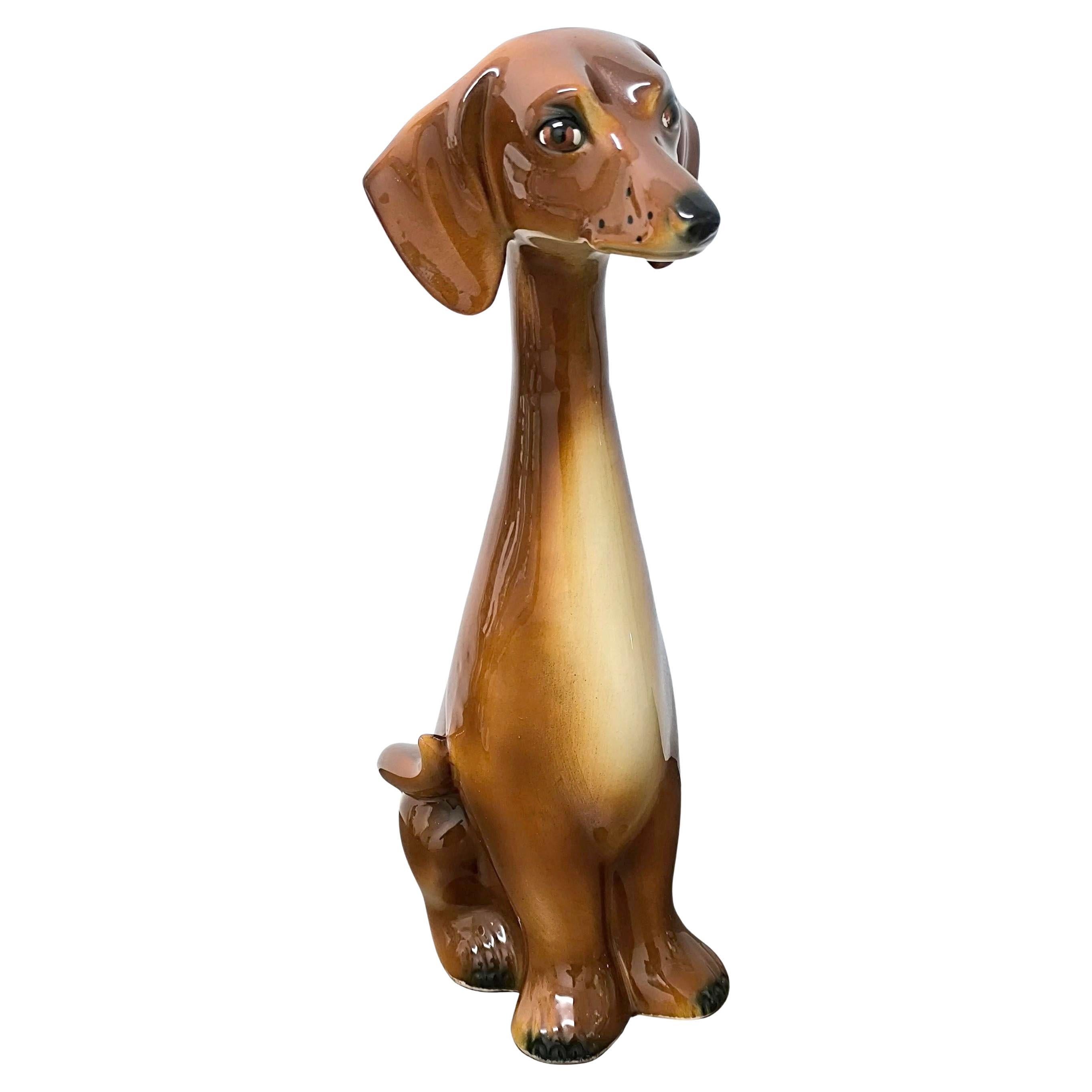 IDEE CADEAU - Figurine Vintage Jema Holland Model No 321 Teckel à long cou.