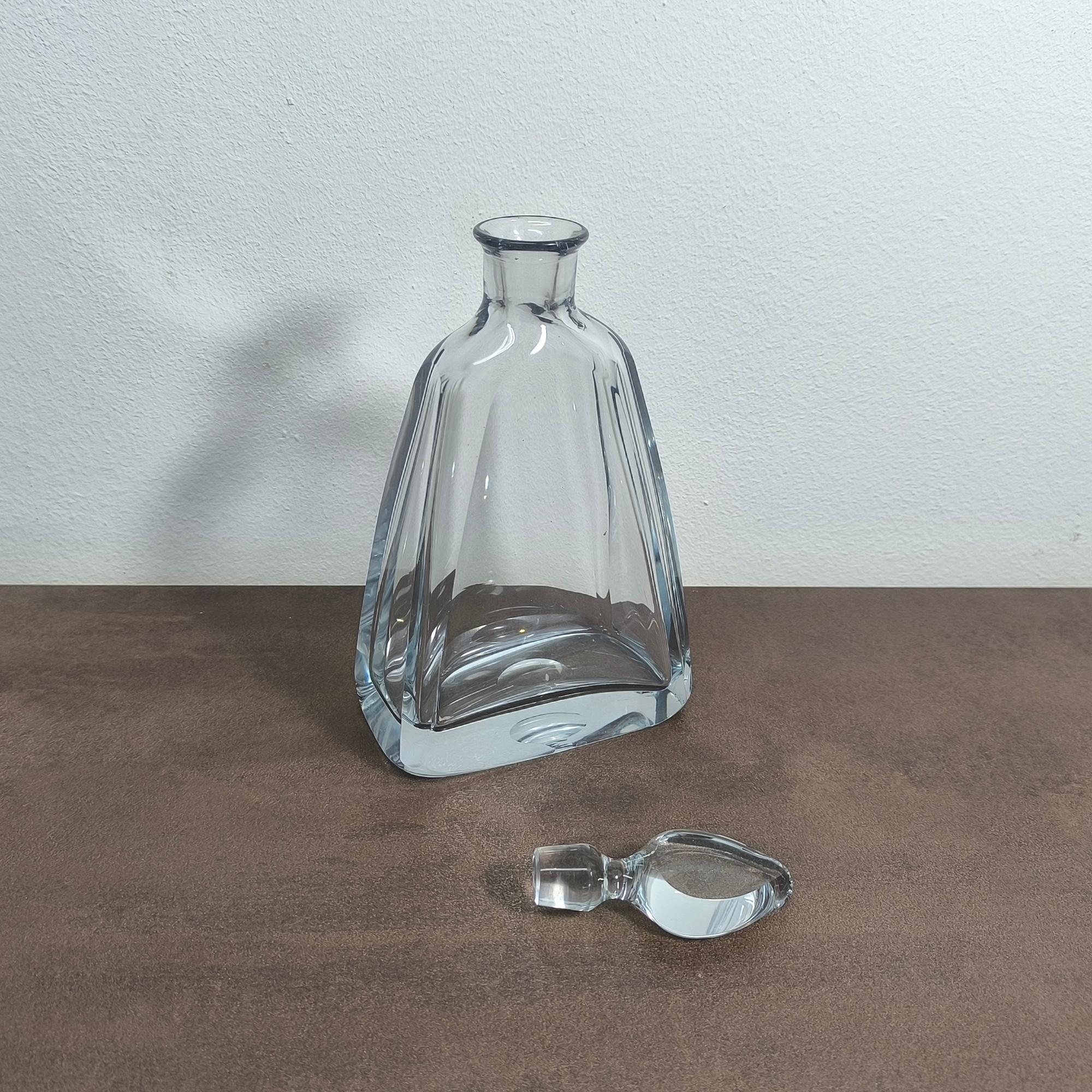 WEIHNACHTSGESCHENK - Moderne Kristallglaskaraffe aus der Jahrhundertmitte mit Teardrop-Verschluss im Angebot 2