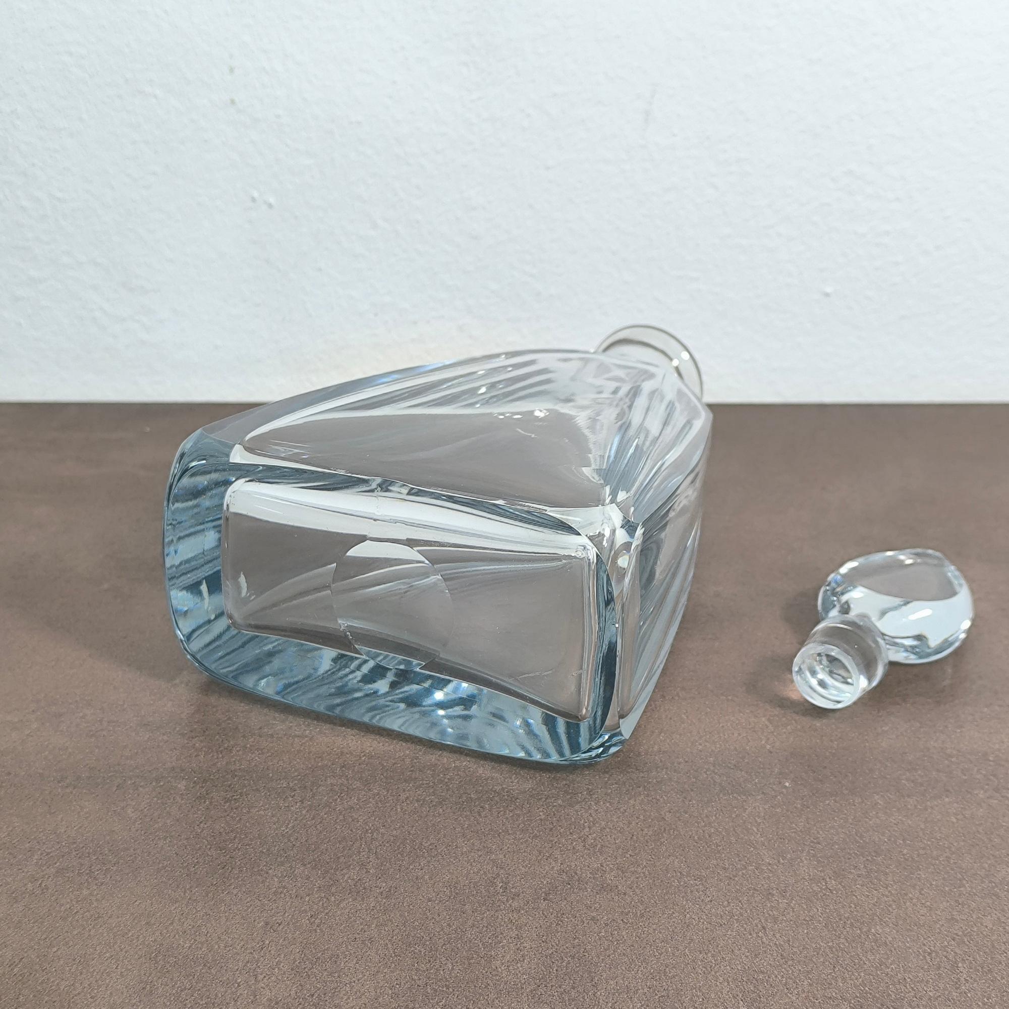 WEIHNACHTSGESCHENK - Moderne Kristallglaskaraffe aus der Jahrhundertmitte mit Teardrop-Verschluss im Angebot 3