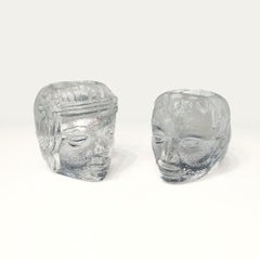 CADEAU DE FÊTE - Paire de bougeoirs par Bertil Vallien pour Kosta Boda, années 1960