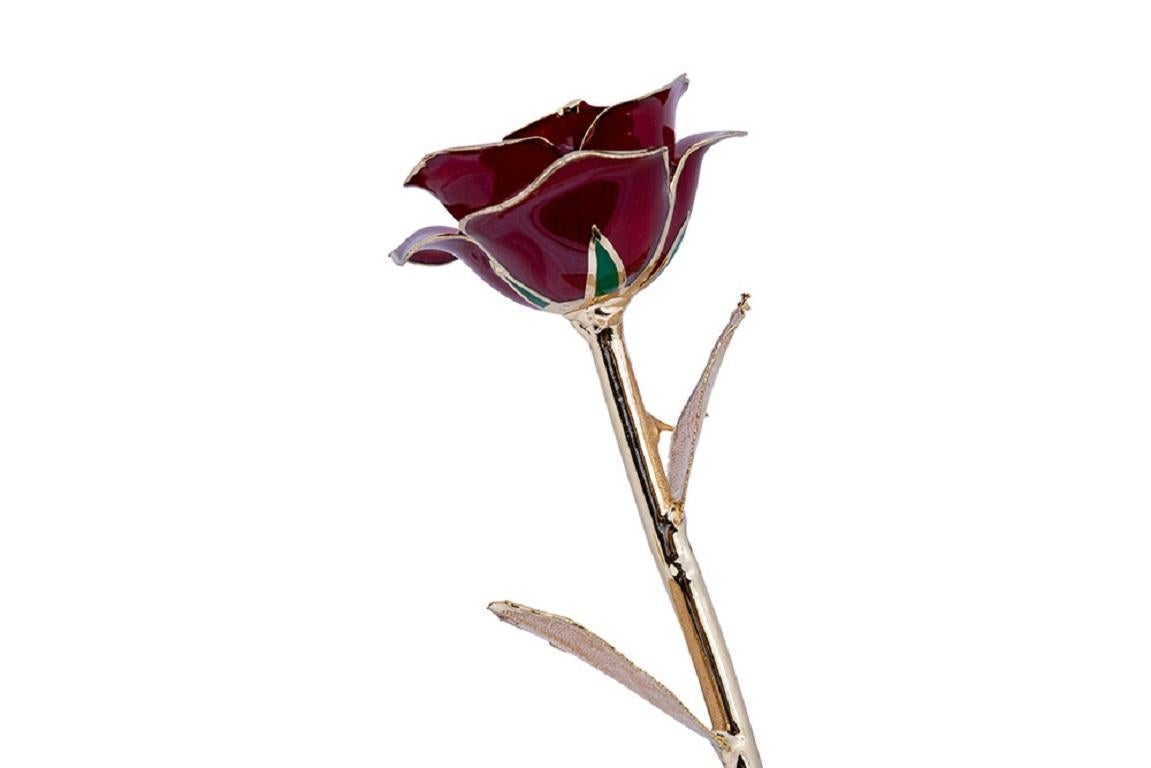Holiday Rose mit glänzendem Lack und 24-karätigem Gold mit LED- Anzeige (Moderne) im Angebot