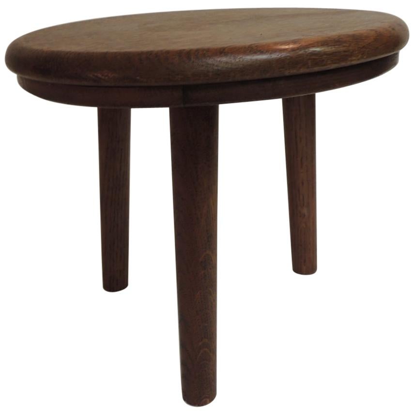 Vintage Round Mid-Century Modern Low Stool or Table