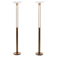 Holkotter Brass Floor Lamps 1980s Germany