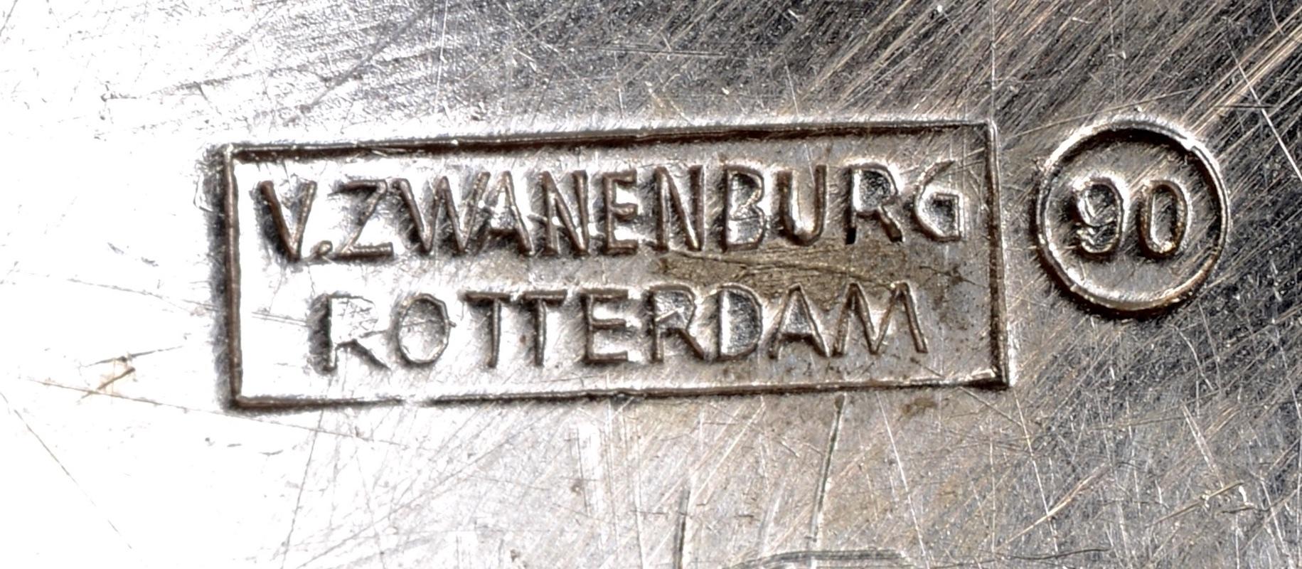 20ième siècle Seau à glaçons en plaqué argent Holland-America Line, par Van Zwanenburg en vente