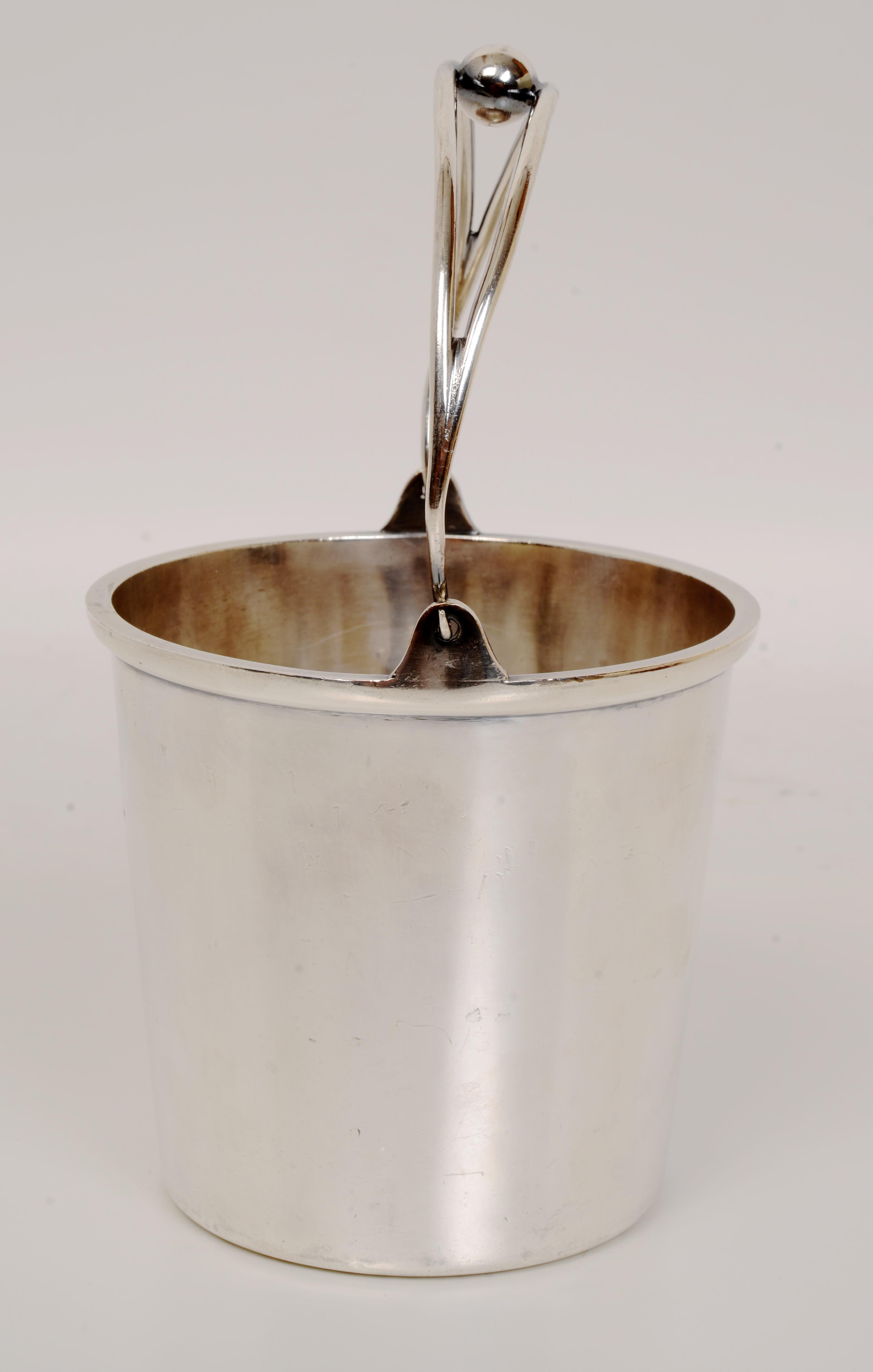 20th Century Holland-America Line Silver Plated Ice Bucket, by Van Zwanenburg