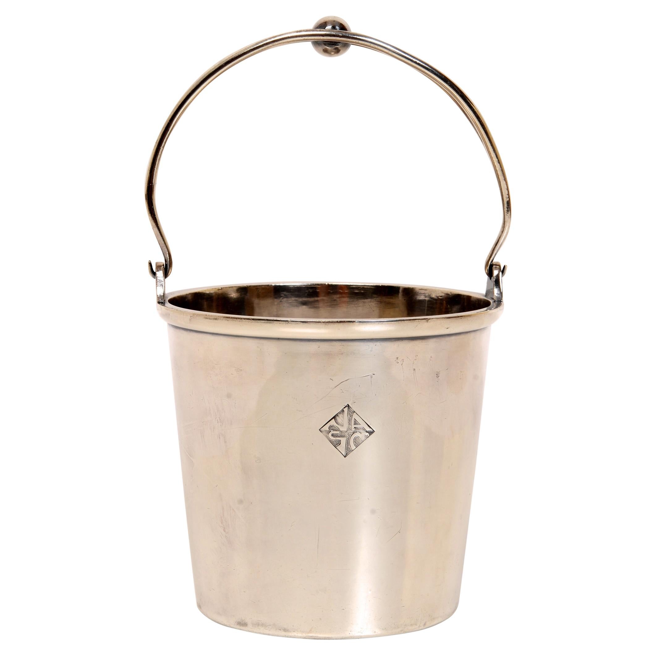 Holland-America Line Silver Plated Ice Bucket, by Van Zwanenburg