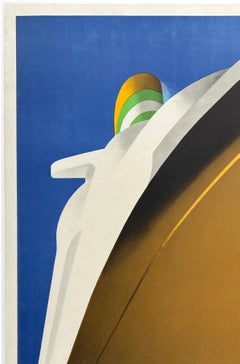 HOLLAND-AMERIKA LINIE Original Vintage Art Deco Travel Poster
