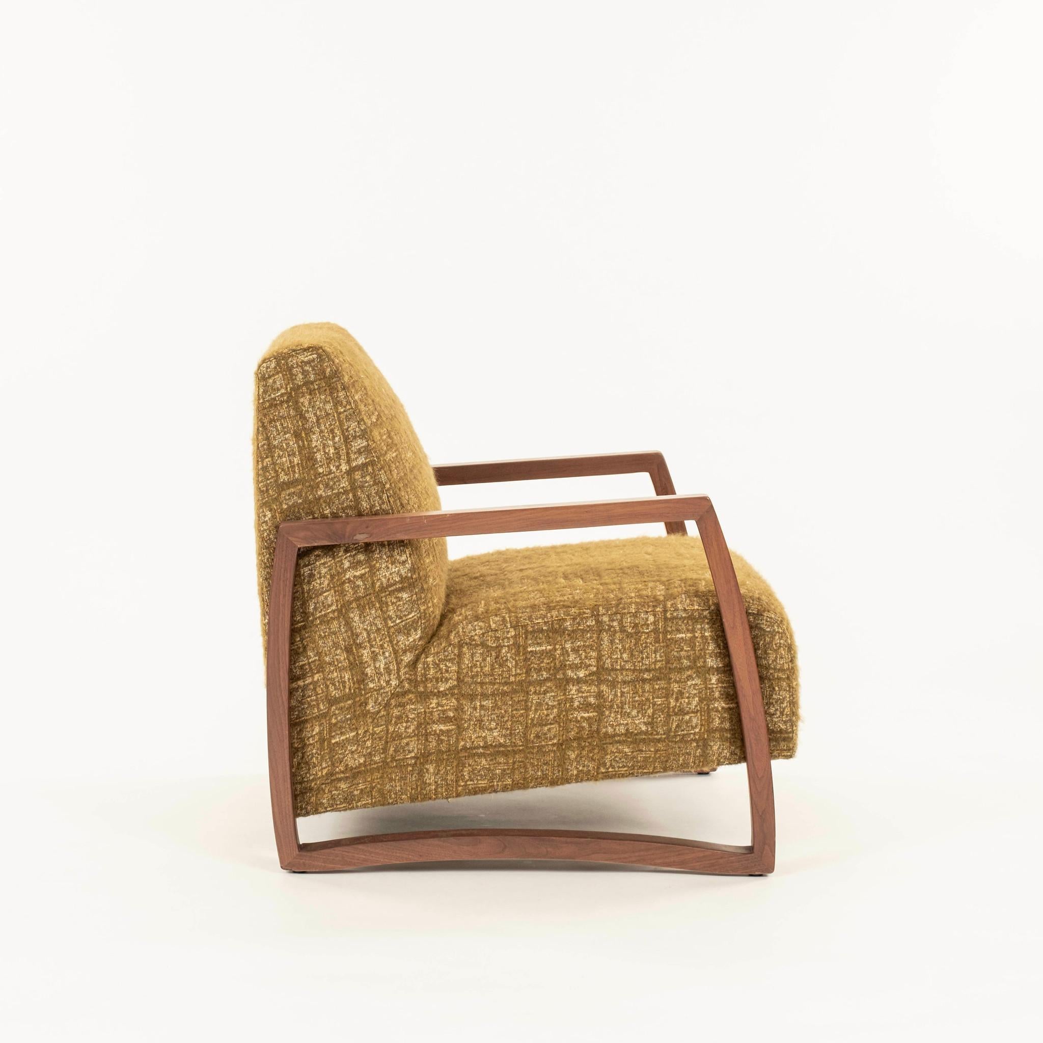 Holland and Sherry Chaise longue Grampian en laine brossée Jacquard avec structure en bois dur.