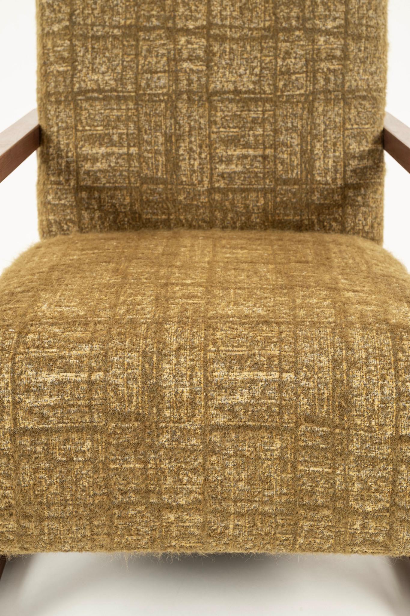 XXIe siècle et contemporain Chaise longue Holland and Sherry Grampian en jacquard de laine brossée en vente