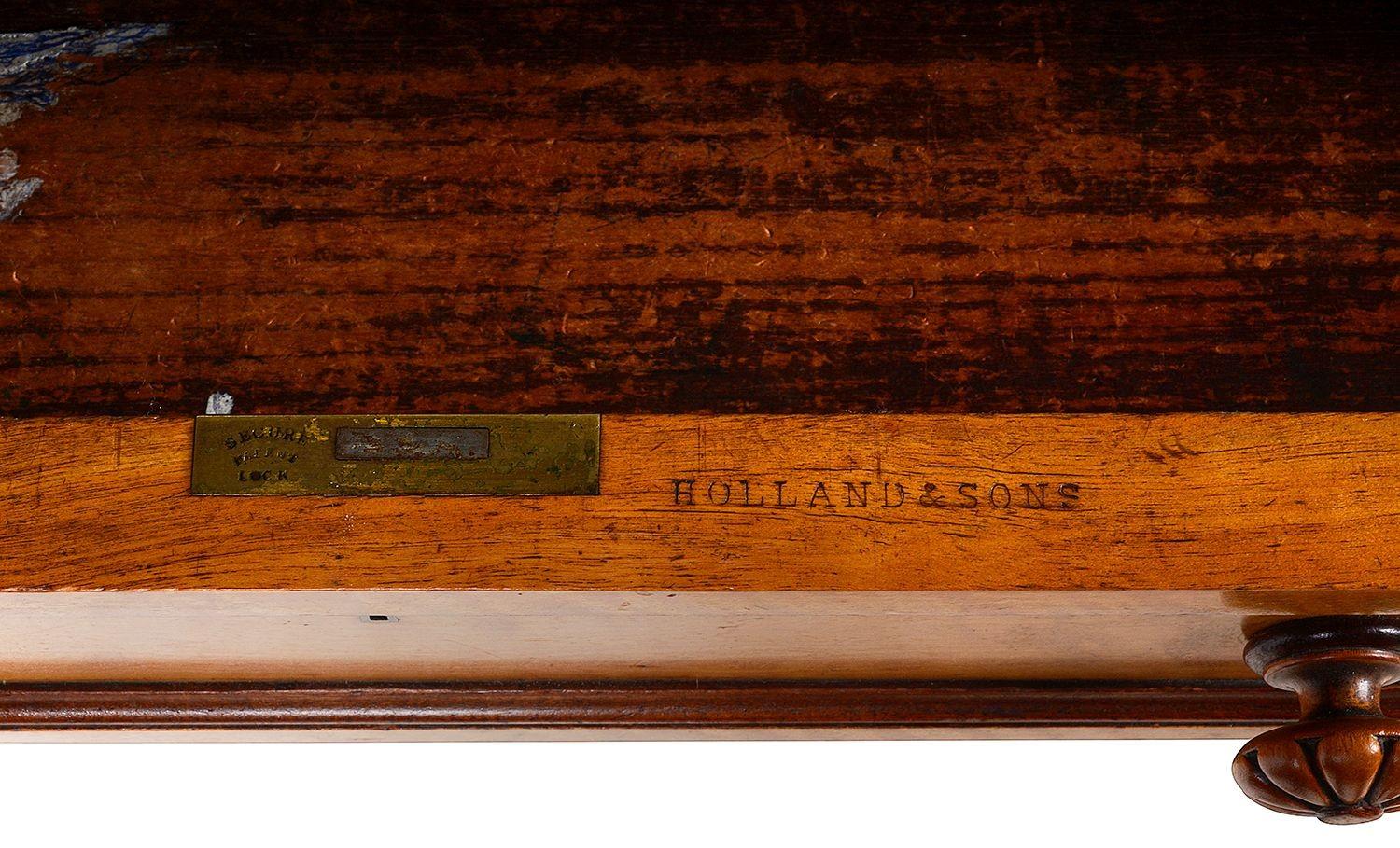 Holland and Son Library/writingtable, 1880. In Good Condition For Sale In Brighton, Sussex