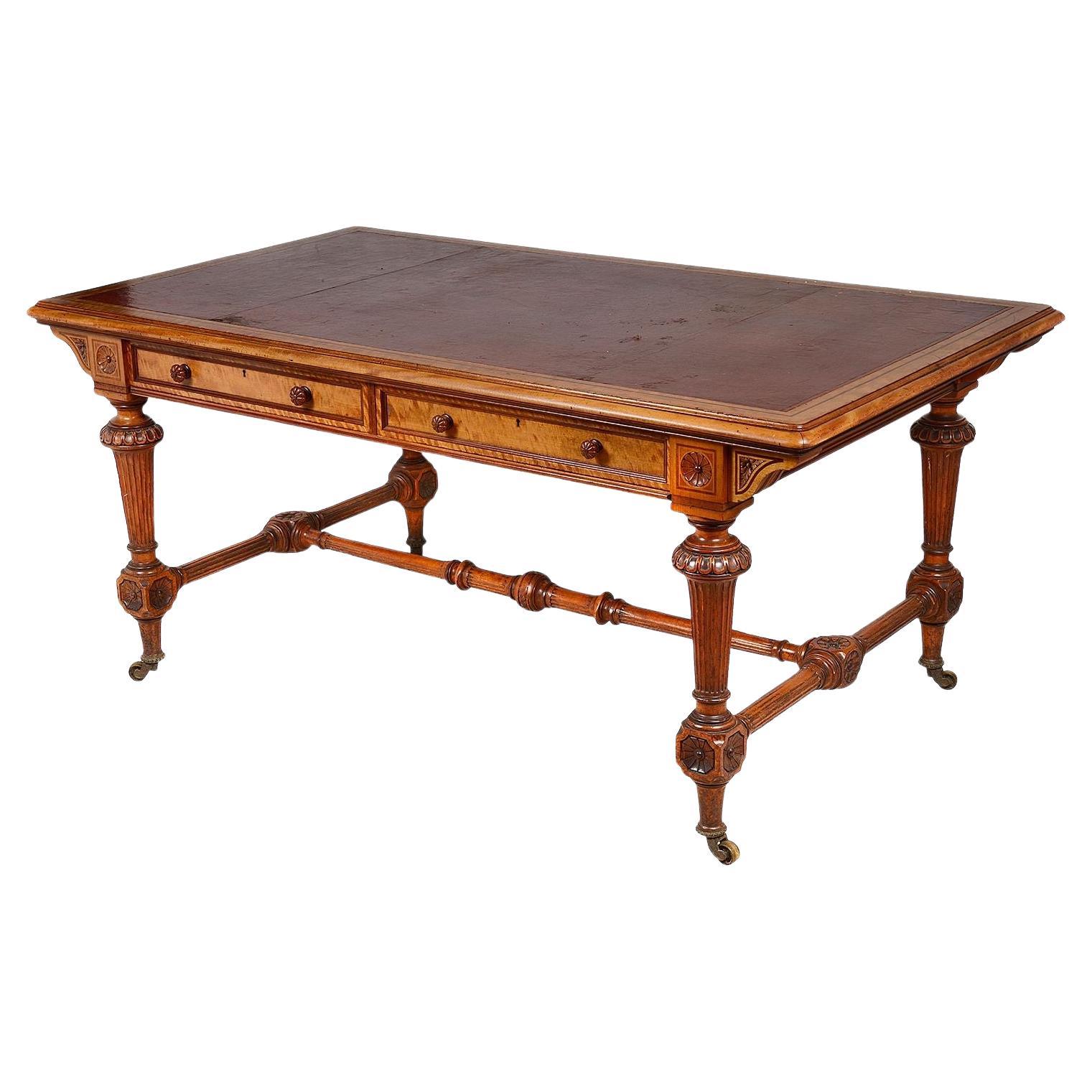 Holland and Son Library/writingtable, 1880. For Sale