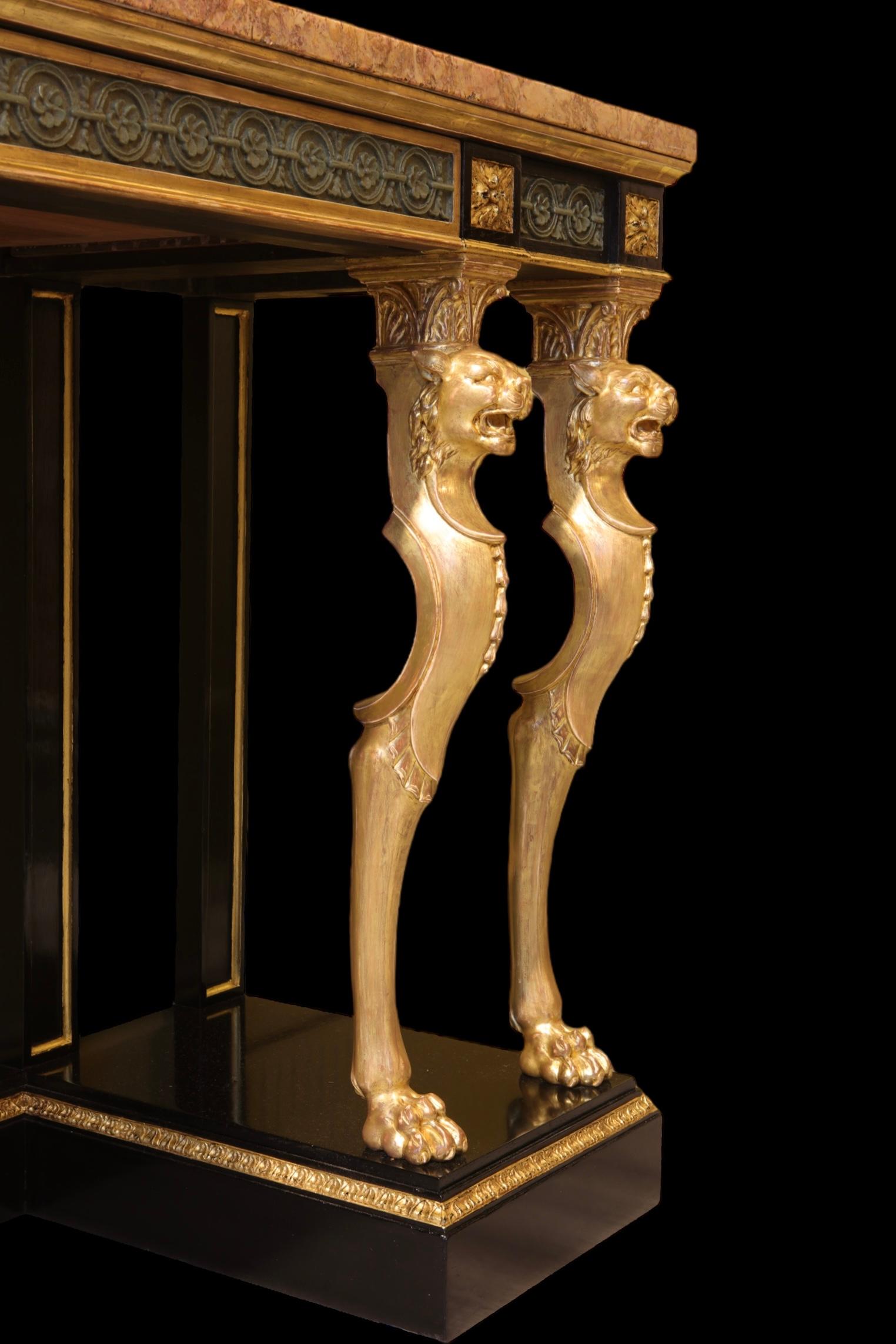 Holland und Söhne 19. Jahrhundert Mahagoni und Giltwood Konsolentisch im Zustand „Hervorragend“ im Angebot in Reepham, GB