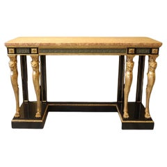 Table console en acajou et bois doré Holland and Sons, 19e siècle