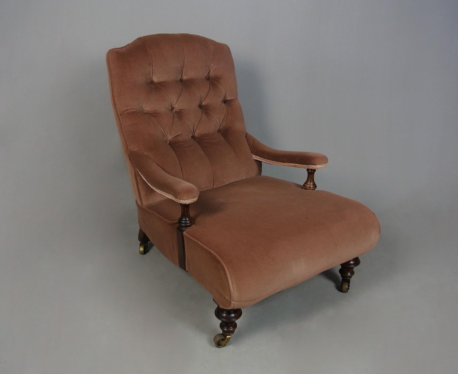 19th Century Holland and Sons Low Library Armchair c. 1880