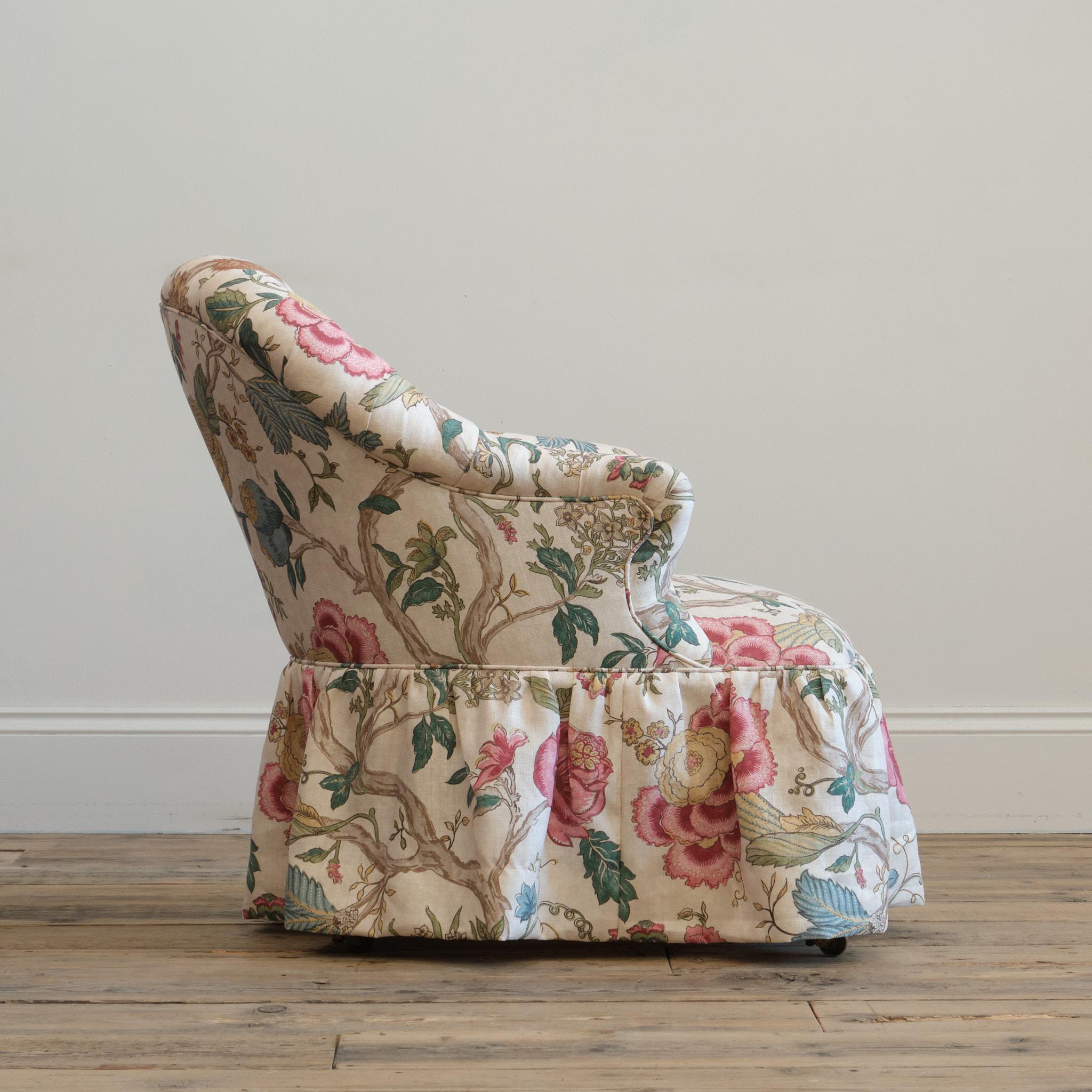 Sillón de bañera Holland & Sons en lino Colfax & Fowler Inglés en venta