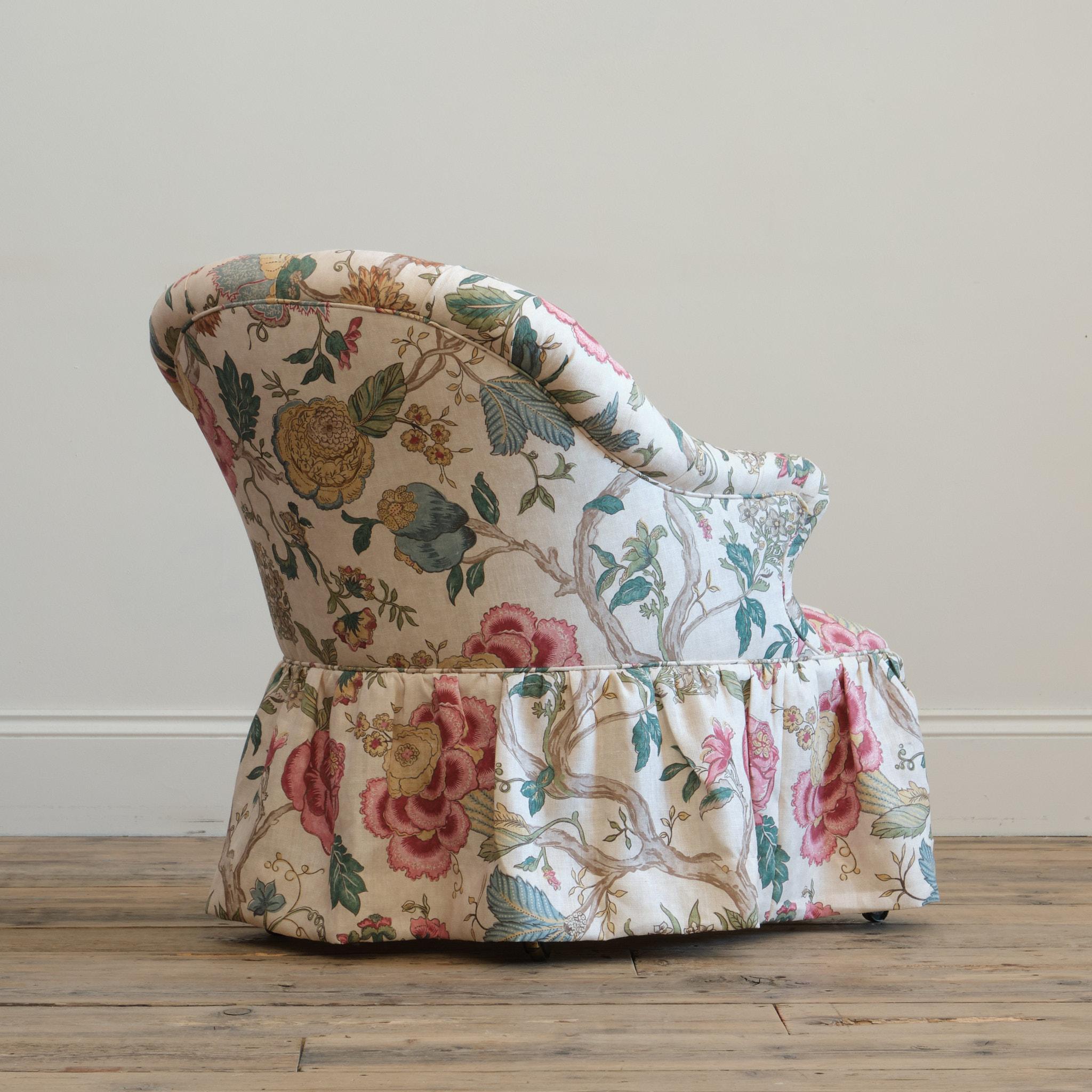 Sillón de bañera Holland & Sons en lino Colfax & Fowler en Bastante bueno estado para la venta en Batley, GB