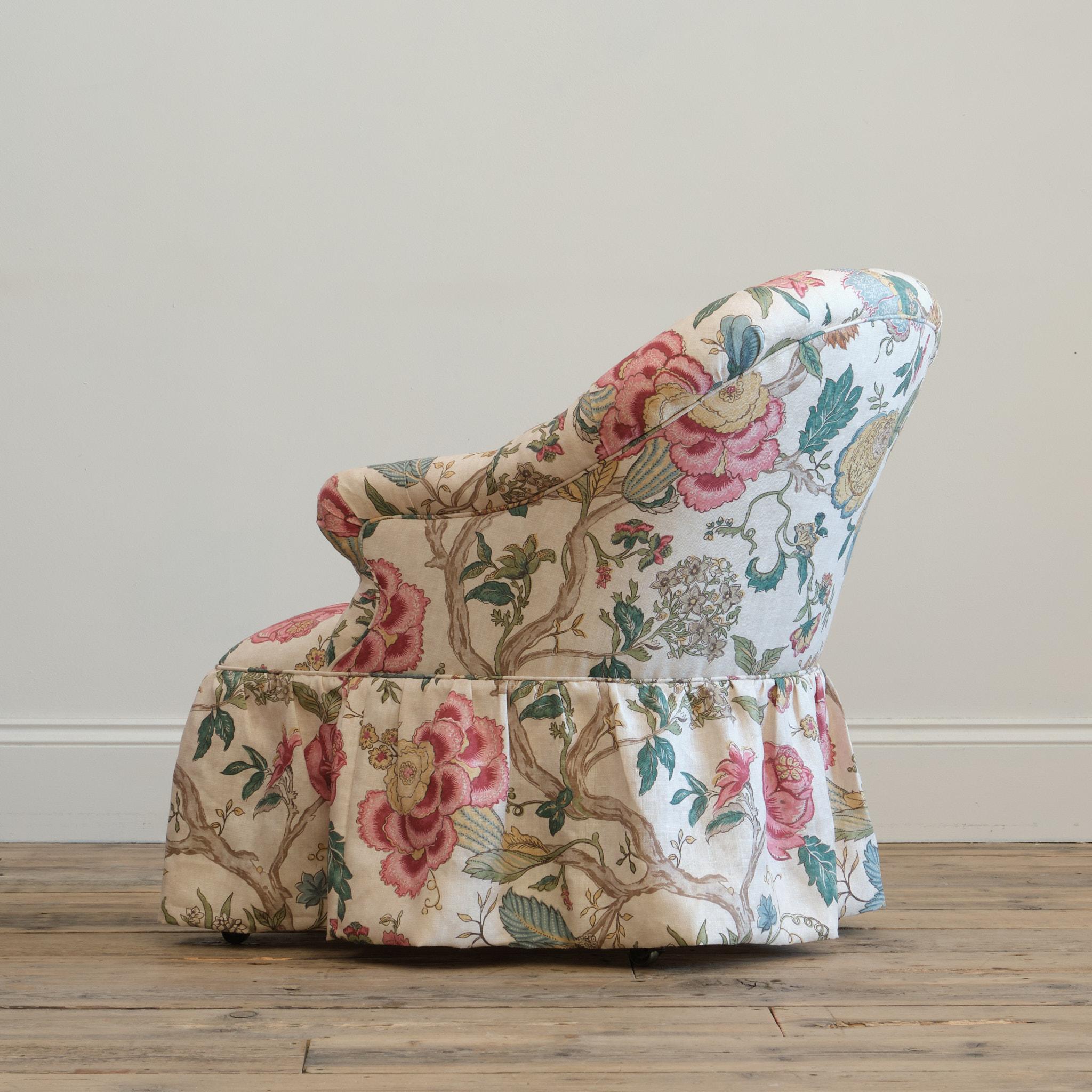 Sillón de bañera Holland & Sons en lino Colfax & Fowler Nogal en venta
