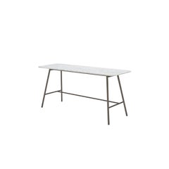 Console Holland SP01 en marbre blanc de Carrare, fabriquée en Italie