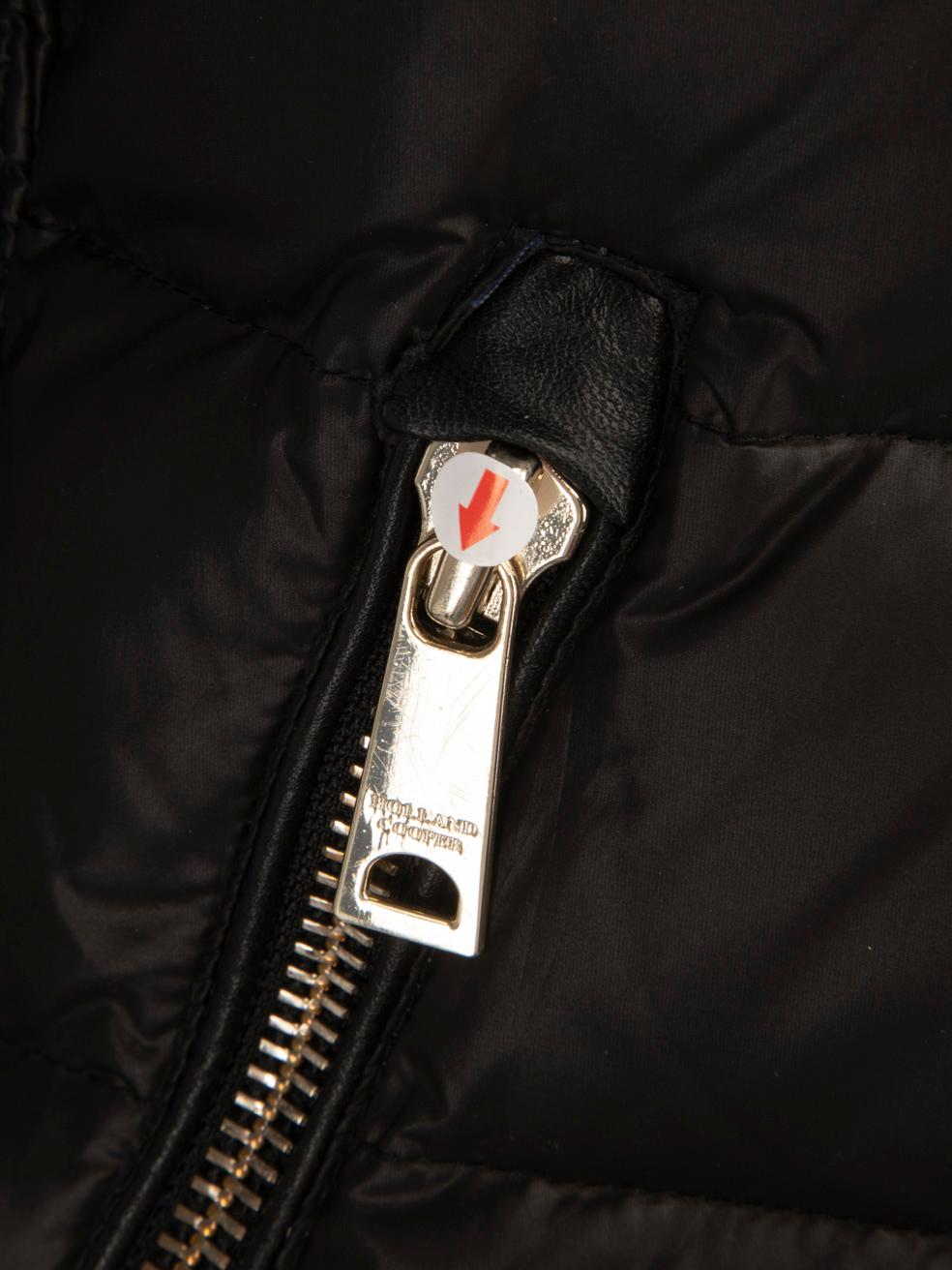 Women's Holland Cooper Black Hooded Puffer Jacket Size XS For Sale