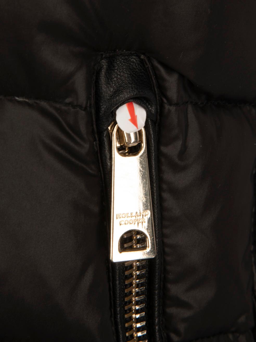 Holland Cooper Black Hooded Puffer Jacket Size XS For Sale 1