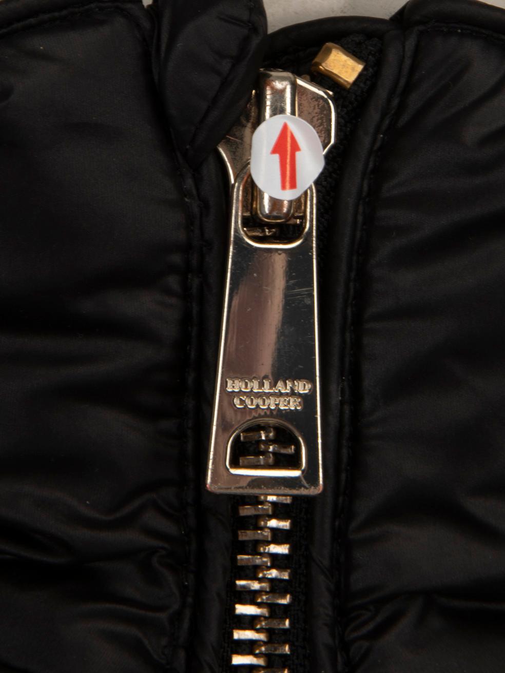 Holland Cooper Black Hooded Puffer Jacket Size XS For Sale 2