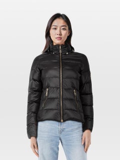 Holland Cooper Black Hooded Puffer Jacket Size XS