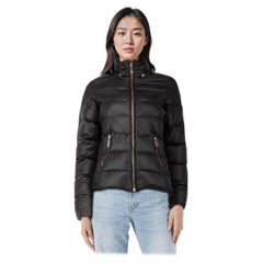 Holland Cooper Black Hooded Puffer Jacket Size XS