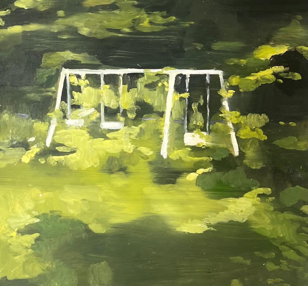Brightwood Place II, Contemporary Oil on Board Painting, 20.3 cm, 2024