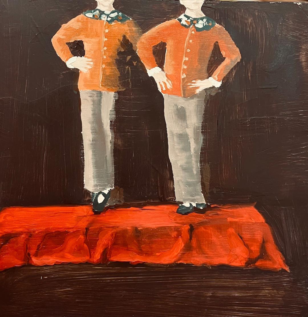 Figurative Painting de Holland Cunningham - Doppio - Pintura, Óleo sobre tabla