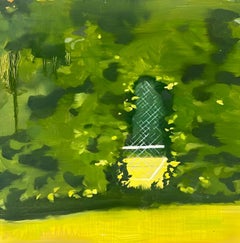 Dorset Tennis II - Painting, Oil on board