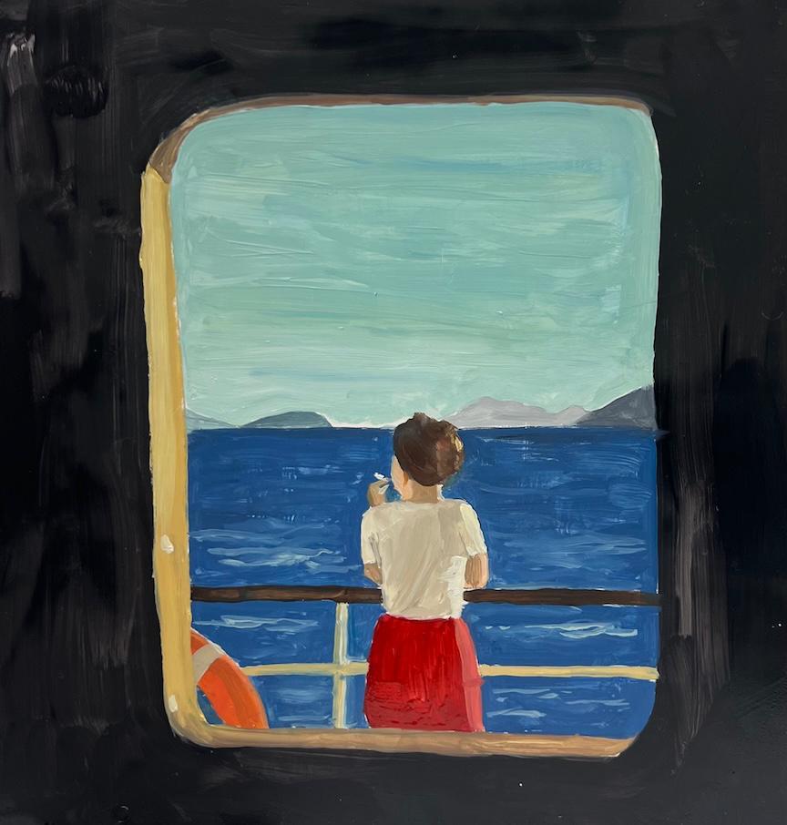 Respite, Contemporary Oil on Board Painting, 20.3 cm, 2024 Edition
