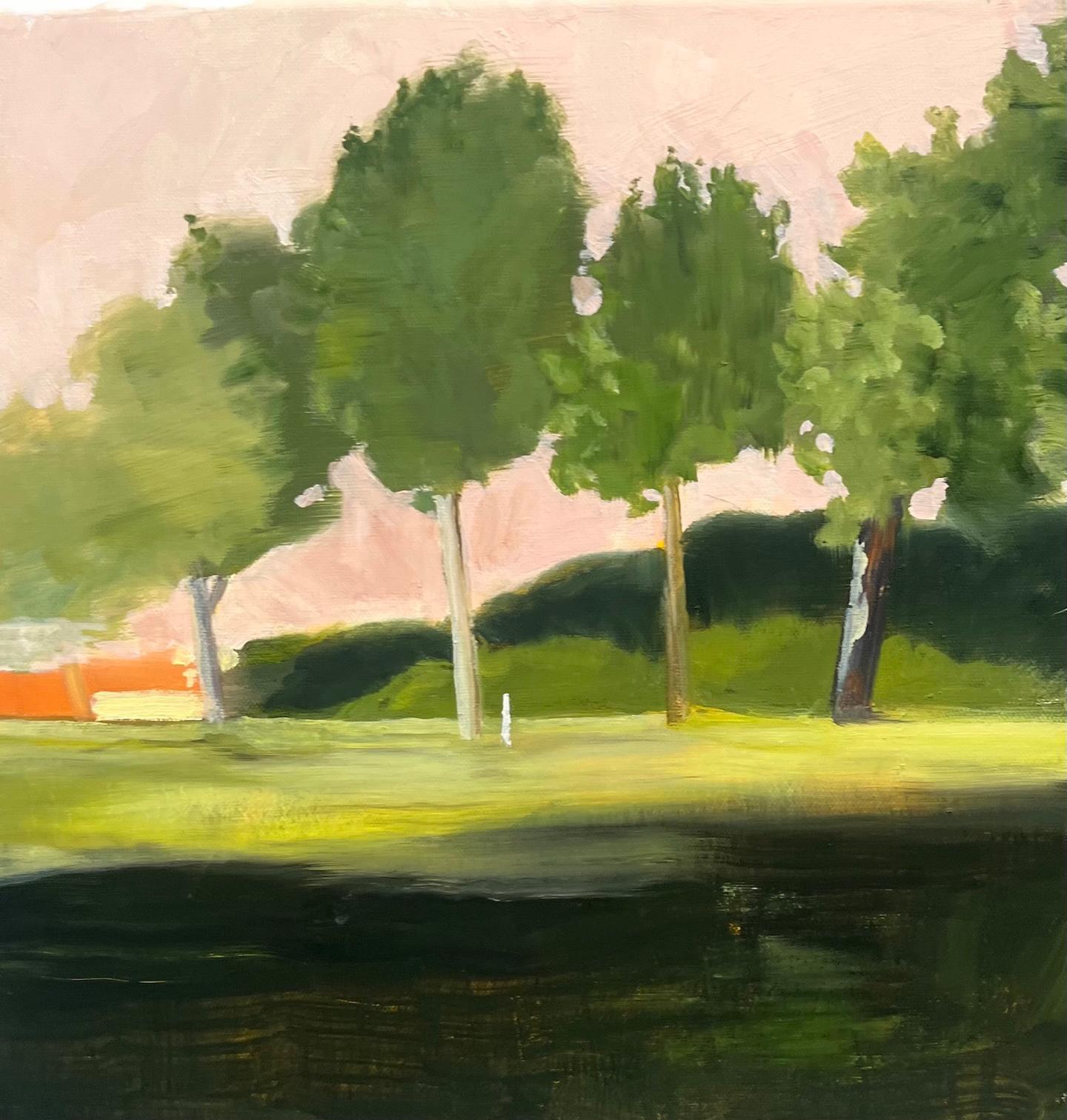 View, Contemporary Oil on Board Painting, 40.6 cm, 2010-