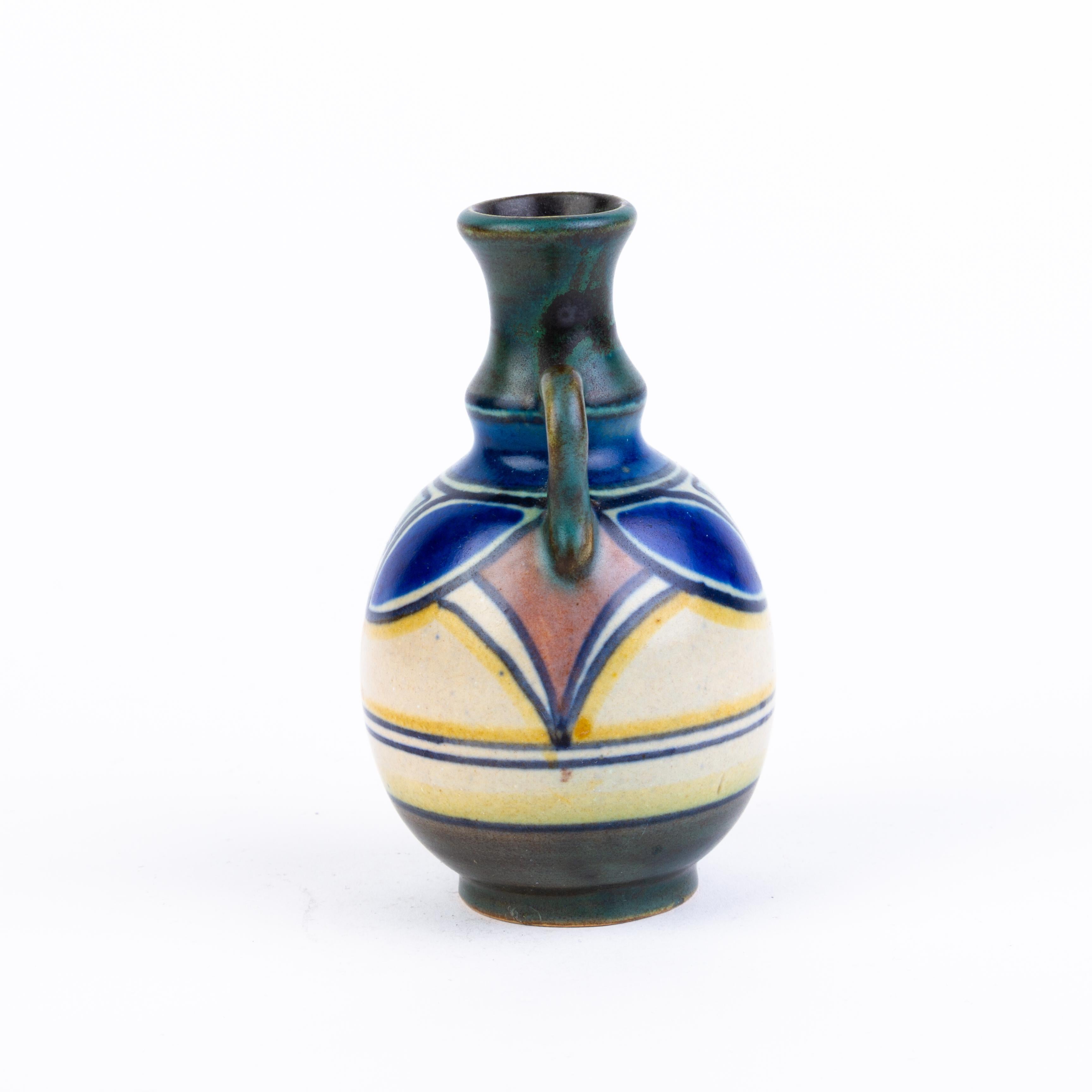 20th Century Holland Dutch Art Pottery Earthenware Vase For Sale