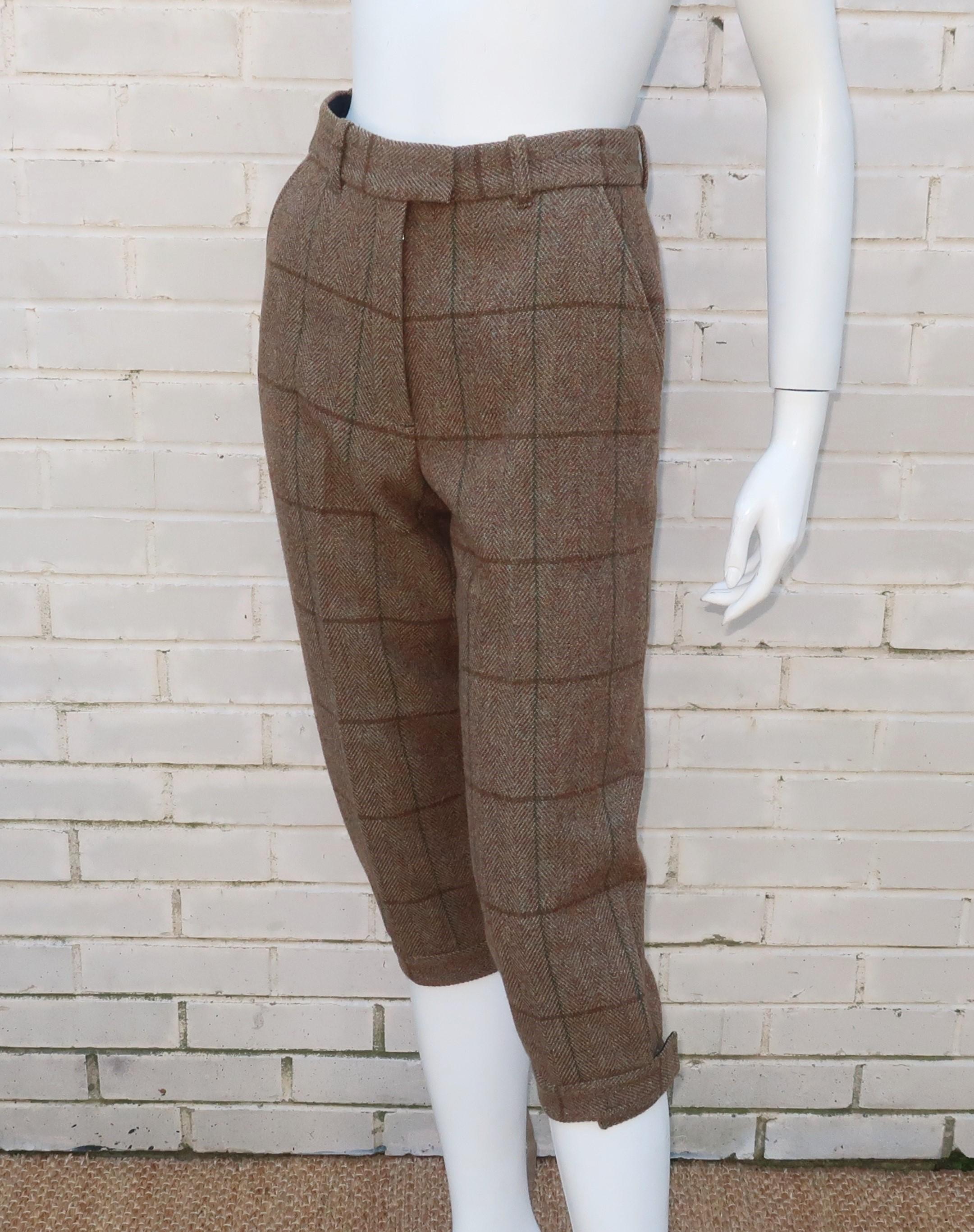 Brown Holland & Holland English Wool Hunting Riding Knickers Pants