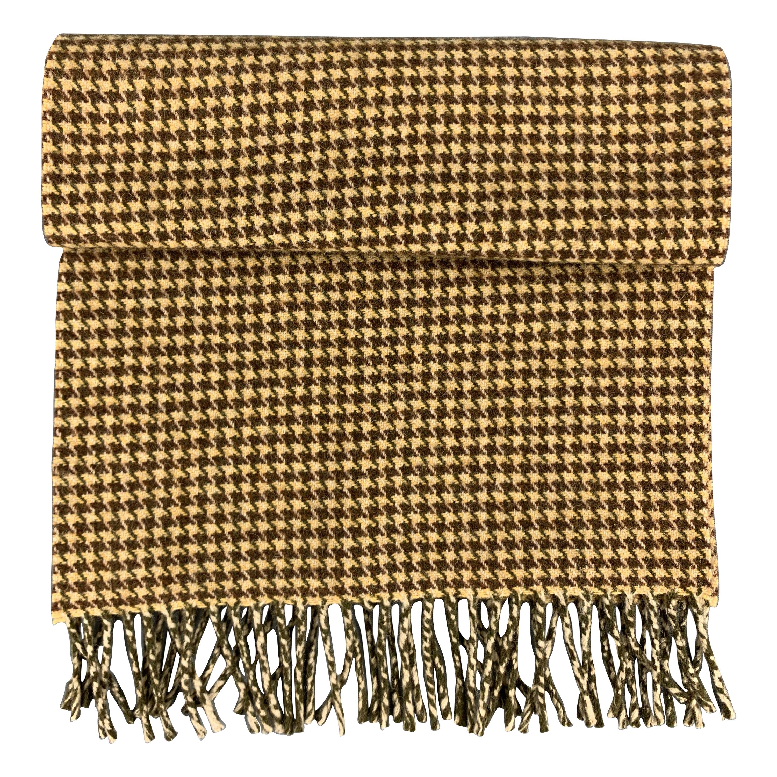 GG Houndstooth Scarf 180CM Beige Cashmere 288335