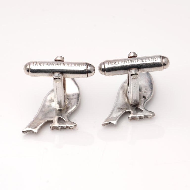Holland & Holland Sterling Silver Pair of Pheasant Cufflinks 1