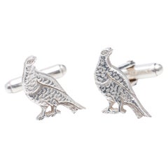 Holland & Holland Sterling Silver Pair of Pheasant Cufflinks
