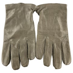 HOLLAND & HOLLAND Vintage Größe 8::5 Olive Leder Seide gefüttert Handschuhe