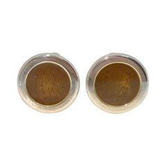 Gemelos Holland & Holland Wood Grain con esmalte marrón cobrizo