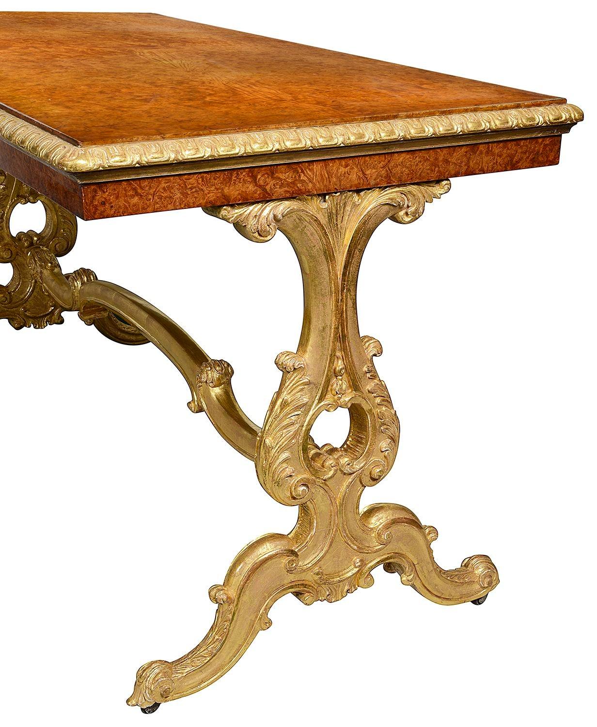 Birdseye Maple Holland + Son Centre table, circa 1860 For Sale