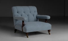 Holland & Sons Open Armchair in Wool, England circa 1890
