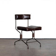 Holland Upholstered Leather Dining chair by Crump and Kwash